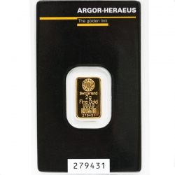 Zlatý slitek 2g Argor Heraeus