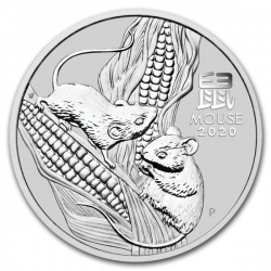 Stříbrná mince Lunar III, 1000g Rok krysy 2020/Year of the Mouse