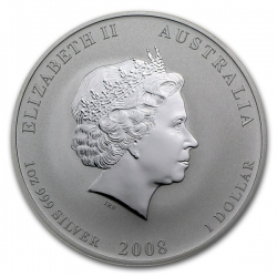 Stříbrná mince Lunar II, 1 Oz Rok krysy 2008/Year of the Mouse