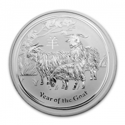 Stříbrná mince Lunar II, 1 Oz Rok kozy 2015/Year of the Goat