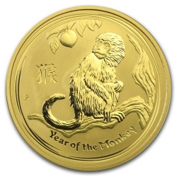 Zlatá mince Lunar II, 1 Oz Rok opice 2016/Year of the Monkey