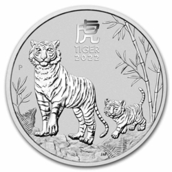 Stříbrná mince Lunar III, 1000g Rok tygra 2022/Year of the Tiger