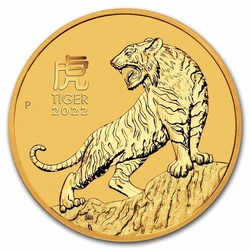 Zlatá mince Lunar III, 1 Oz Rok tygra 2022/ Year of the Tiger