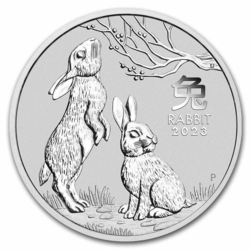 Stříbrná mince Lunar III, 1000g Rok králíka 2023/Year of the Rabbit