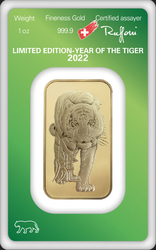 Zlatý slitek 1 Oz Argor Tyger 2022