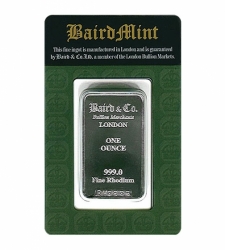 Rhodium slitek 1 Oz Baird & Co. London