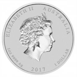 Stříbrná mince Lunar 1 Oz Rok kohouta 2017/Year of the Rooster