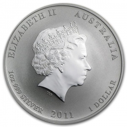 Stříbrná mince Lunar 1 Oz Rok králíka 2011/Year of the Rabbit