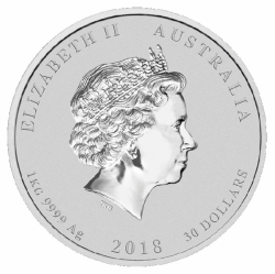 Stříbrná mince Lunar 1000g Rok psa 2018/Year of the Dog