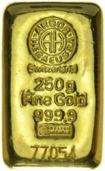 Zlatý slitek 250g Argor Heraeus