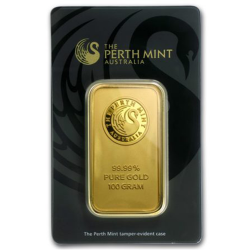 Zlatý slitek 100g Perth Mint