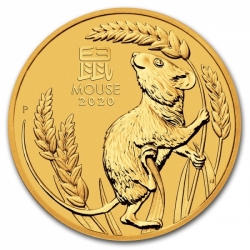 Zlatá mince Lunar III, 1 Oz Rok krysy 2020/Year of the Mouse