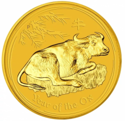 Zlatá mince Lunar II, 1 Oz Rok buvola 2009/ Year of the Ox