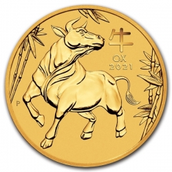 Zlatá mince Lunar III, 1 Oz Rok buvola 2021/ Year of the Ox