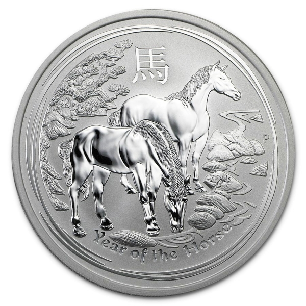 Stříbrná mince Lunar II, 1 Oz Rok koně 2014/Year of the Horse