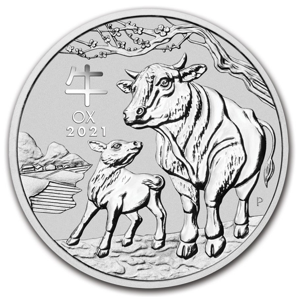 Stříbrná mince Lunar III, 1 Oz Rok buvola 2021/Year of the Ox